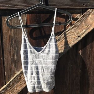 Brandy Melville striped crop tank top